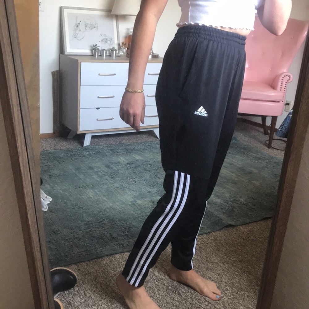 Adidas track pants snaps half way up